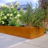 Cortenstaal plantenbak Rechthoek XL 400x120 H=80 cm MET bodemplaat