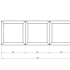Cortenstaal plantenbak Vierkant Trapmodel 3 stuks 40x40 H=40+60+80 cm MET bodemplaat