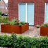Cortenstaal plantenbak Vierkant XL 160x160 cm H=80 cm ZONDER bodemplaat