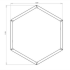 Cortenstaal plantenbak Zeshoek 103.9x119.3 cm H=40 cm ZONDER bodemplaat