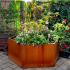 Cortenstaal plantenbak Zeshoek 103.9x119.3 cm H=60 cm ZONDER bodemplaat