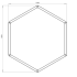 Cortenstaal plantenbak Zeshoek 138.6x159.3 cm H=60 cm ZONDER bodemplaat