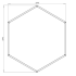 Cortenstaal plantenbak Zeshoek 207.8x239.3 cm H=60 cm ZONDER bodemplaat
