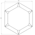 Cortenstaal plantenbak Zeshoek 34.6x39.3 cm H=40 cm MET bodemplaat