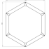 Cortenstaal plantenbak Zeshoek 52x59.3 cm H=60 cm MET bodemplaat