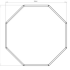 Gepoedercoat staal plantenbak Achthoek 241.4x241.4 cm H=30 cm - Andere RALkleur - ZONDER bodemplaat
