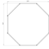 Gepoedercoat staal plantenbak Achthoek 289.7x289.7 cm H=40 cm - Wit (RAL9010) ZONDER bodemplaat