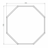 Gepoedercoat staal plantenbak Achthoek 70 H=70 cm - Zwart (RAL9005) ZONDER bodemplaat
