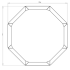 Gepoedercoat staal plantenbak Achthoek 72.4x72.4 cm H=30 cm - Andere RALkleur - MET bodemplaat