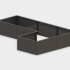 Gepoedercoat staal plantenbak Hoekopstelling 100 H=60 cm - Zwart (RAL9005) MET bodemplaat