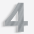 RVS (plak)huisnummer 4 - 15 cm