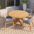 Tuinset teak Tafel rond met kruispoot diam. 150cm