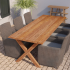 Tuintafel Rustiek Teak 350x100cm kruispoot