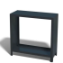 Gepoedercoat staal houtopslag 100x100x40 - Zwart (RAL9005)