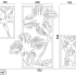 Wanddecoratie Bloem 3-luik Zwart (RAL9005) S