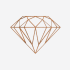 Wanddecoratie Diamand Cortenstaal S