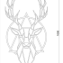 Wanddecoratie Hert 2.0 Cortenstaal L