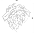 Wanddecoratie Leeuw 2.0 Zwart (RAL9005) L