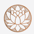 Wanddecoratie Lotus Cortenstaal S