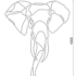 Wanddecoratie Olifant 1.0 Zwart (RAL9005) L