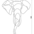 Wanddecoratie Olifant 1.0 Cortenstaal S