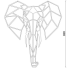 Wanddecoratie Olifant 2.0 Zwart (RAL9005) L