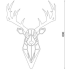 Wanddecoratie Rendier Zwart (RAL9005) S