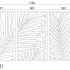 Wanddecoratie Varens 3-luik Zwart (RAL9005) S
