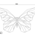 Wanddecoratie Vlinder 2.0 Zwart (RAL9005) S
