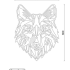 Wanddecoratie Wolf 1.0 Zwart (RAL9005) S
