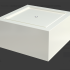 Aluminium watertafel 100x100x40 cm - Wit (RAL9010) (wit)-Exclusief LED-verlichting