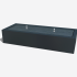 Aluminium watertafel 200x80x40 cm - Antraciet (RAL7016) -Inclusief LED-verlichting