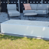Aluminium watertafel 200x80x40 cm - Wit (RAL9010) (wit)-Exclusief LED-verlichting