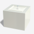 Aluminium watertafel 50x50x40 cm - Wit (RAL9010) (wit)-Exclusief LED-verlichting