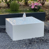 Aluminium watertafel 80x80x40 cm - Wit (RAL9010) (wit)-Inclusief LED-verlichting