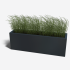 Gepoedercoat staal plantenbak Rechthoek 30x120 H=80 cm - Zwart (RAL9005) ZONDER bodemplaat