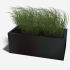 Gepoedercoat staal plantenbak Rechthoek 50x100 H=60 cm - Zwart (RAL9005) ZONDER bodemplaat