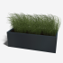 Gepoedercoat staal plantenbak Rechthoek 50x120 H=40 cm - Zwart (RAL9005) ZONDER bodemplaat
