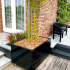Gepoedercoat staal plantenbak Rechthoek 60x80 H=60 cm - Antraciet (RAL7016) MET bodemplaat