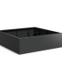 Gepoedercoat staal plantenbak Rechthoek 80x100 H=60 cm - Zwart (RAL9005) MET bodemplaat