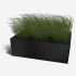 Gepoedercoat staal plantenbak Rechthoek 80x120 H=80 cm - Zwart (RAL9005) ZONDER bodemplaat