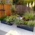 Gepoedercoat staal plantenbak Rechthoek XL 160x120 H=80 cm - Antraciet (RAL7016) ZONDER bodemplaat