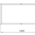 Gepoedercoat staal plantenbak Rechthoek XL 160x80 H=80 cm - Zwart (RAL9005) MET bodemplaat