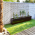 Gepoedercoat staal plantenbak Rechthoek XL 200x30 H=30 cm - Antraciet (RAL7016) MET bodemplaat
