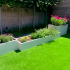 Gepoedercoat staal plantenbak Rechthoek XL 240x60 H=30 cm - Wit (RAL9010) ZONDER bodemplaat