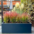 Gepoedercoat staal plantenbak Rechthoek XL 300x100 H=80 cm - Antraciet (RAL7016) MET bodemplaat