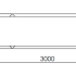 Gepoedercoat staal plantenbak Rechthoek XL 300x50 H=40 cm - Wit (RAL9010) ZONDER bodemplaat