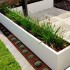 Gepoedercoat staal plantenbak Rechthoek XL 300x50 H=30 cm - Wit (RAL9010) ZONDER bodemplaat