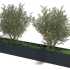 Gepoedercoat staal plantenbak Rechthoek XL 300x50 H=40 cm - Zwart (RAL9005) MET bodemplaat