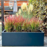 Gepoedercoat staal plantenbak Rechthoek XL 320x100 H=40 cm - Antraciet (RAL7016) MET bodemplaat